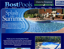 Tablet Screenshot of bostpools.com